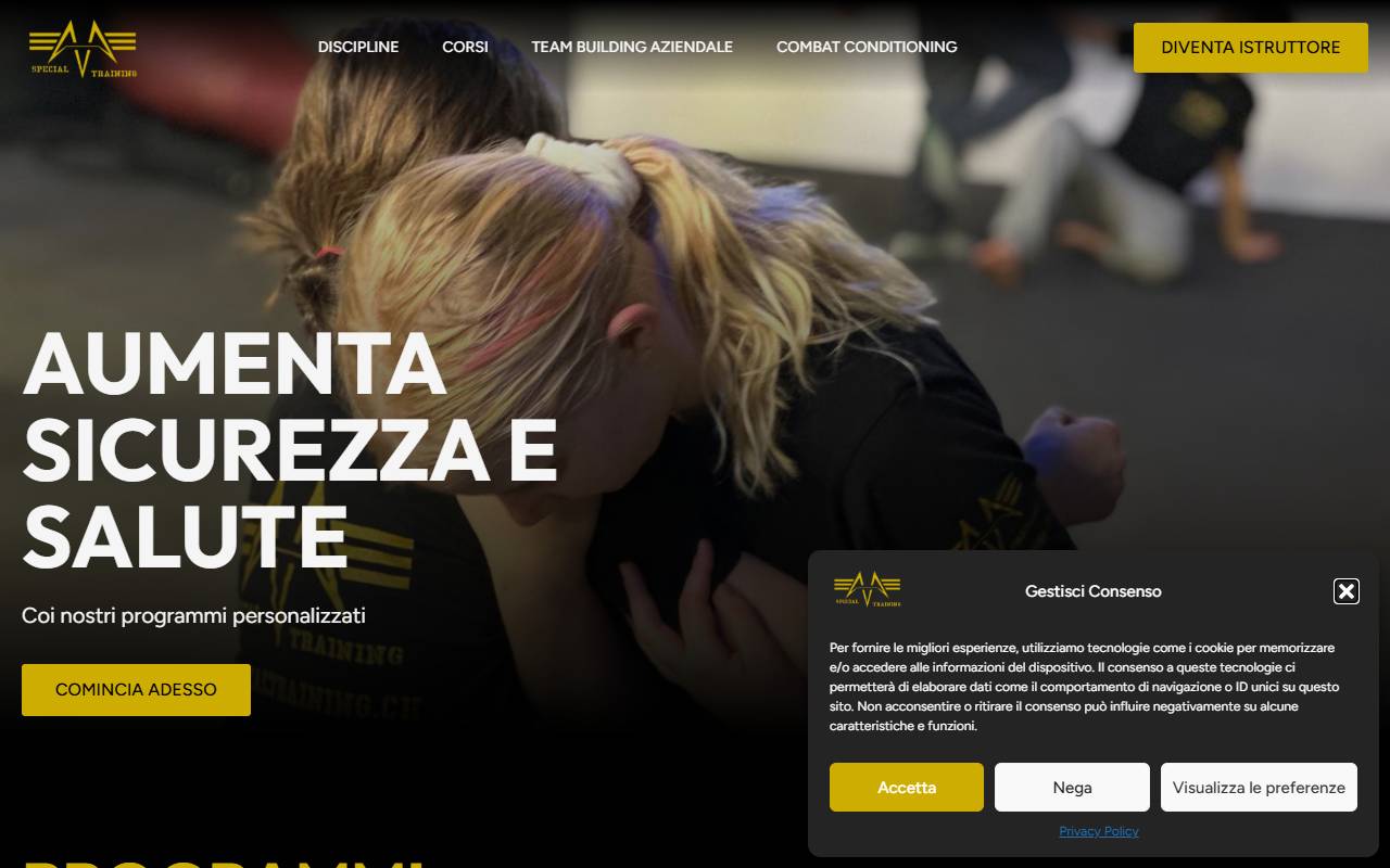 Anteprima del sito: AA Special Training di Andrea Abbiendi