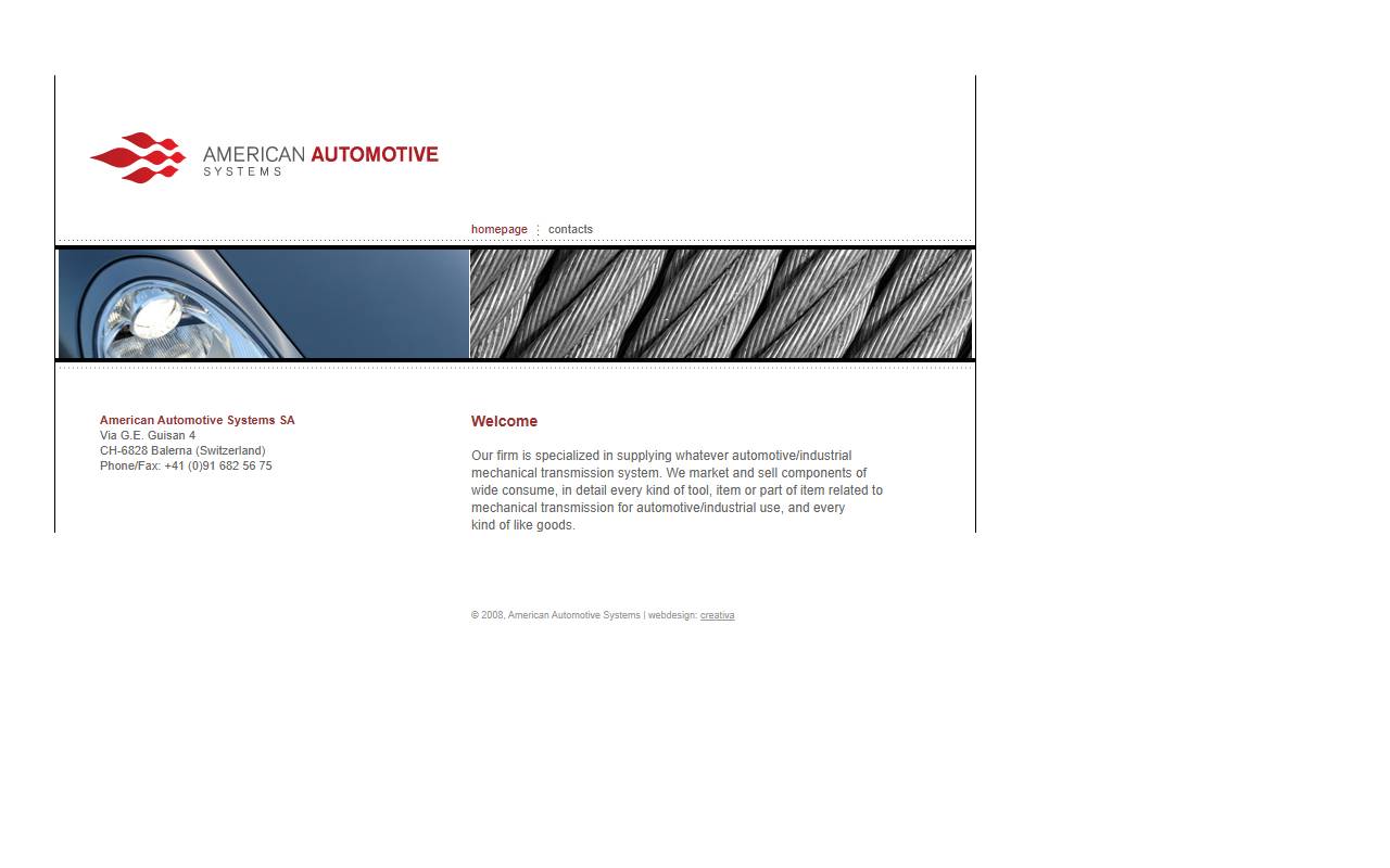 Anteprima del sito: AMERICAN AUTOMOTIVE SYSTEMS SA