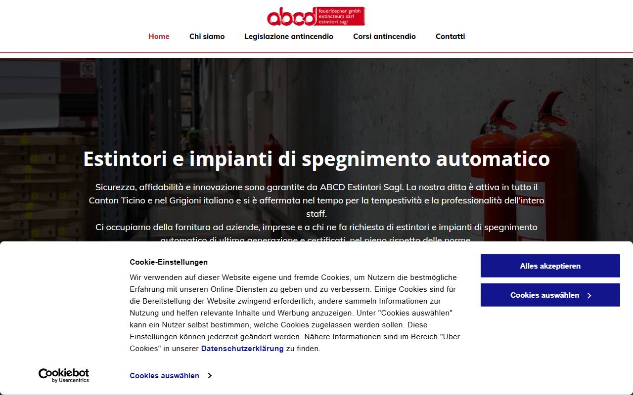 Anteprima del sito: ABCD Estintori Sagl