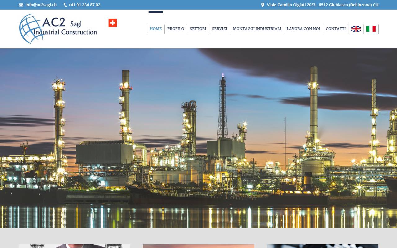 Anteprima del sito: AC2 Sagl Industrial Construction