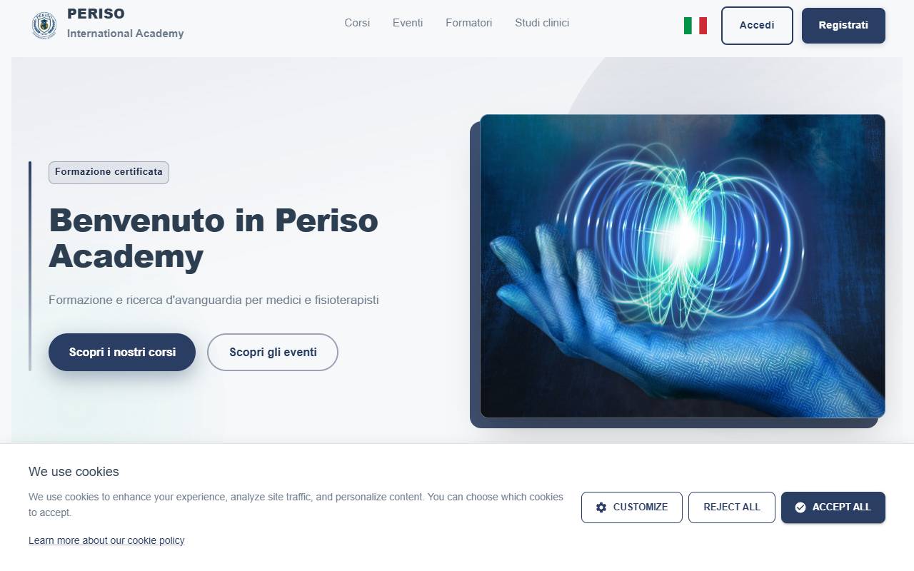 Anteprima del sito: Periso International Academy