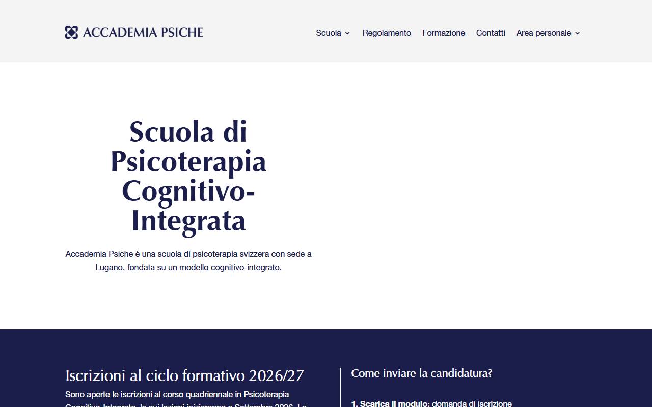 Anteprima del sito: ACCADEMIA PSICHE SA