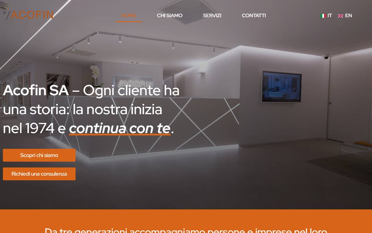 Anteprima del sito: Acofin SA