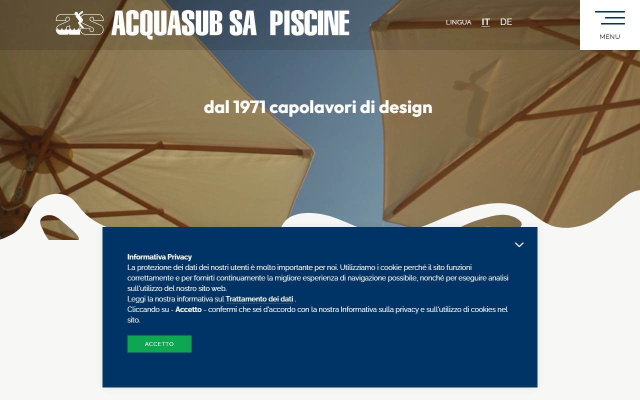 Anteprima del sito: Acquasub SA