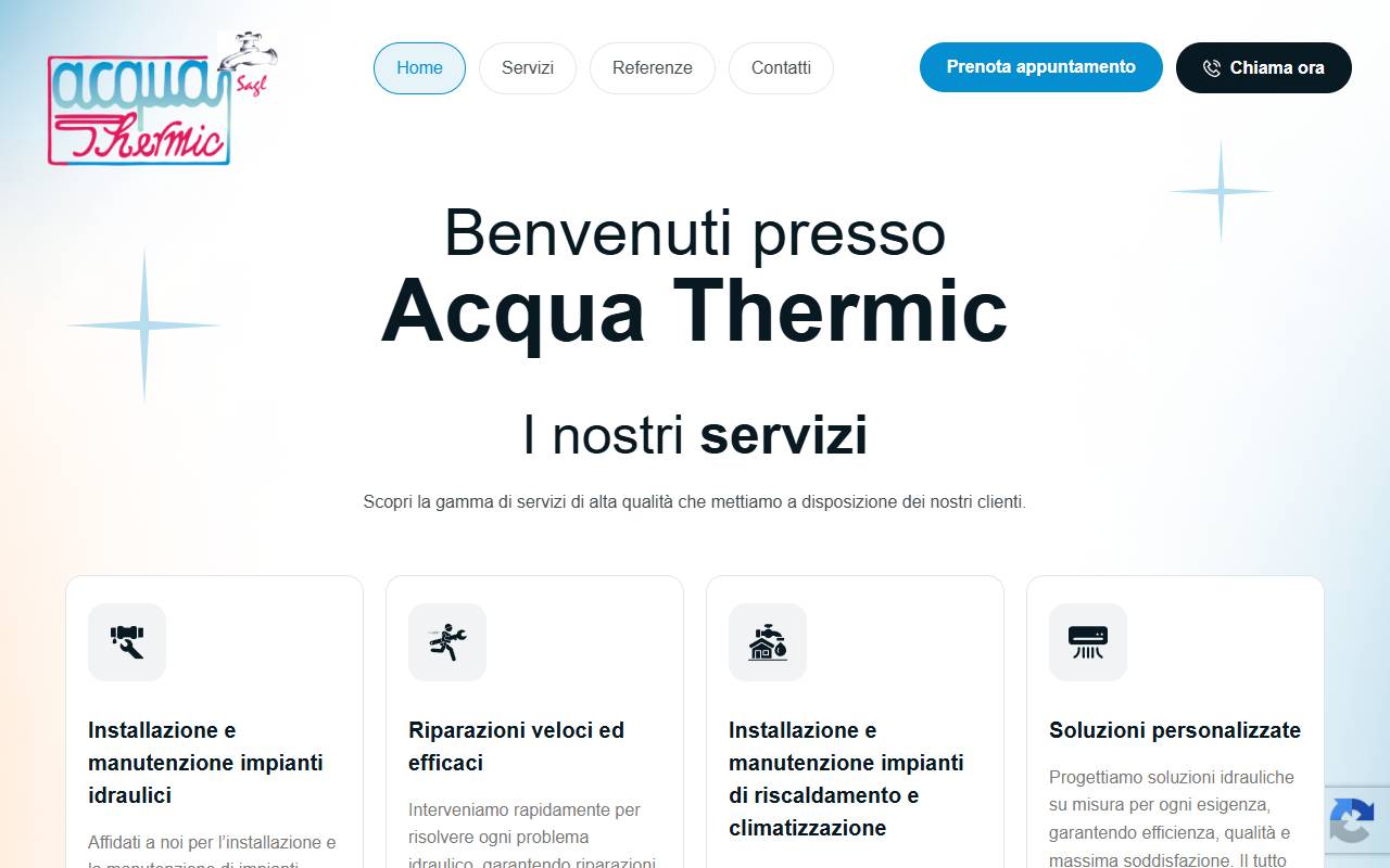 Anteprima del sito: Acqua Thermic Sagl