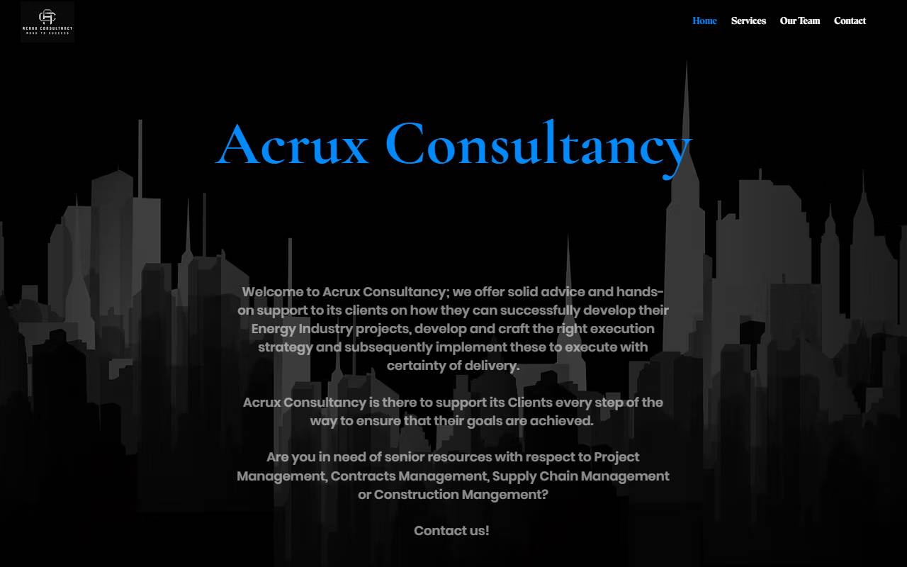 Anteprima del sito: ACRUX CONSULTING Sagl