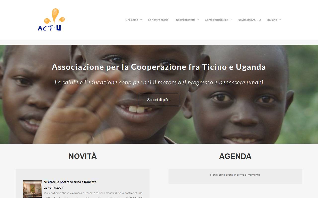 Anteprima del sito: Associazione per la Cooperazione fra Ticino e Uganda