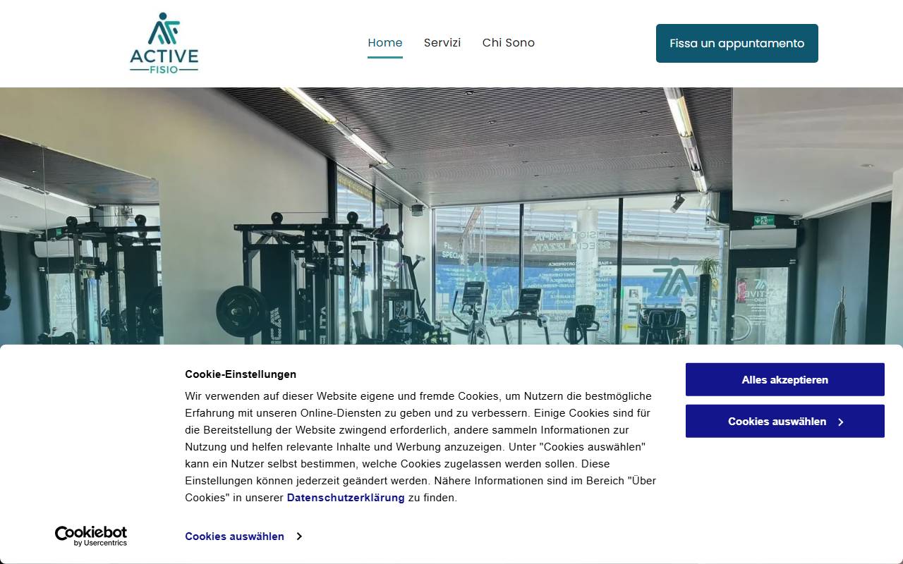 Anteprima del sito: ActiveFisio di Curati Massimiliano