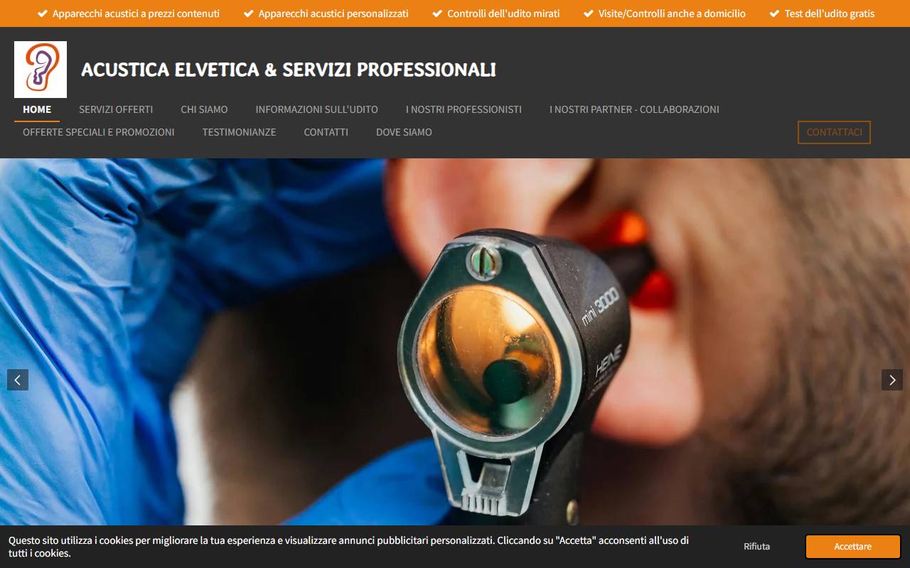 Anteprima del sito: Acustica Elvetica & Servizi Professionali di Antonio Pingitore