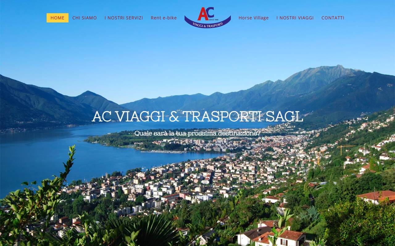 Anteprima del sito: AC Viaggi & Trasporti Sagl