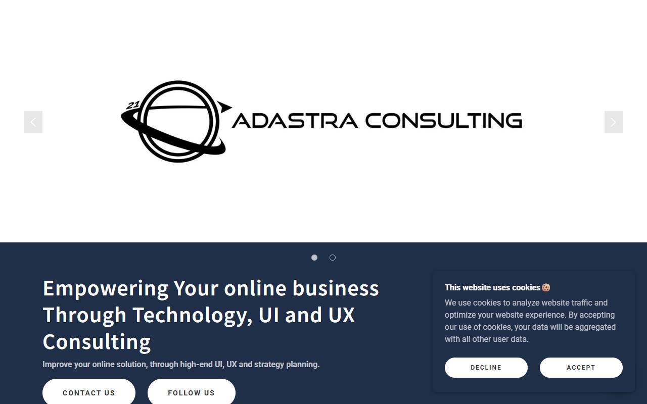 Anteprima del sito: Adastra Consulting Sagl