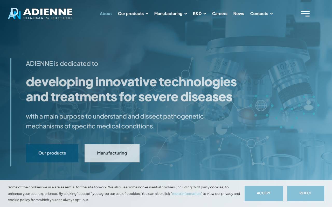 Anteprima del sito: ADIENNE SA