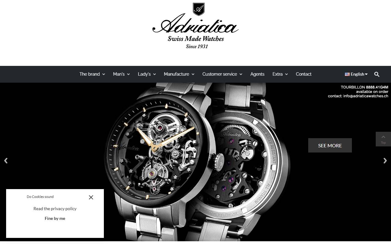 Anteprima del sito: ADRIATICA PR & A WATCH SAGL