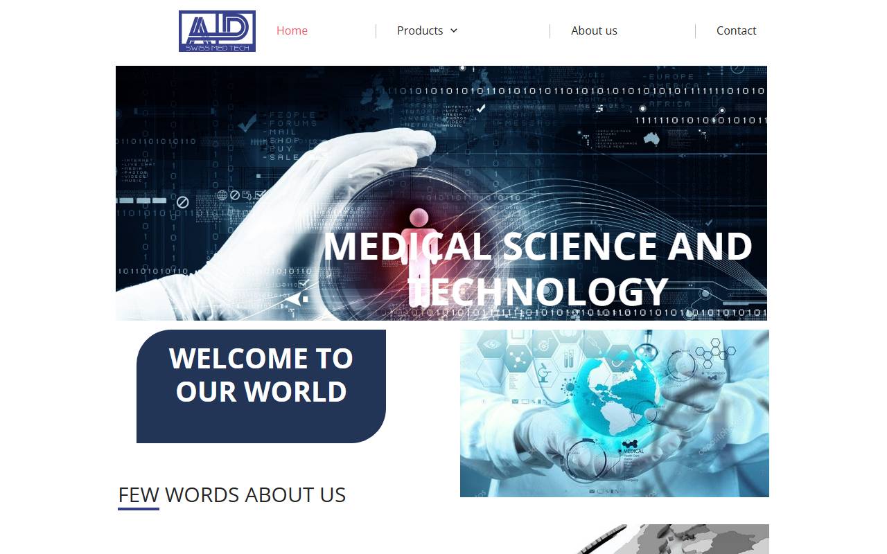 Anteprima del sito: AD Swiss MedTech SA