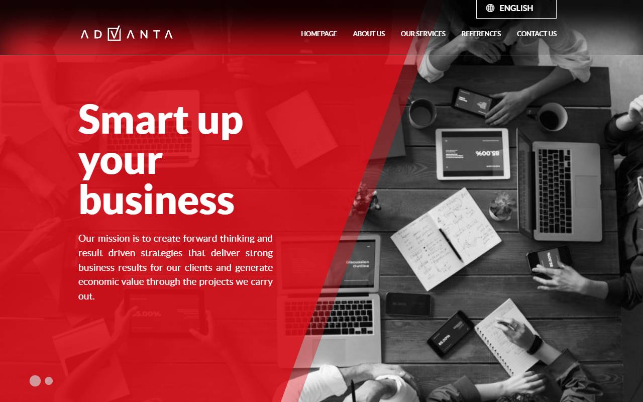 Anteprima del sito: Advanta Consulting Sagl