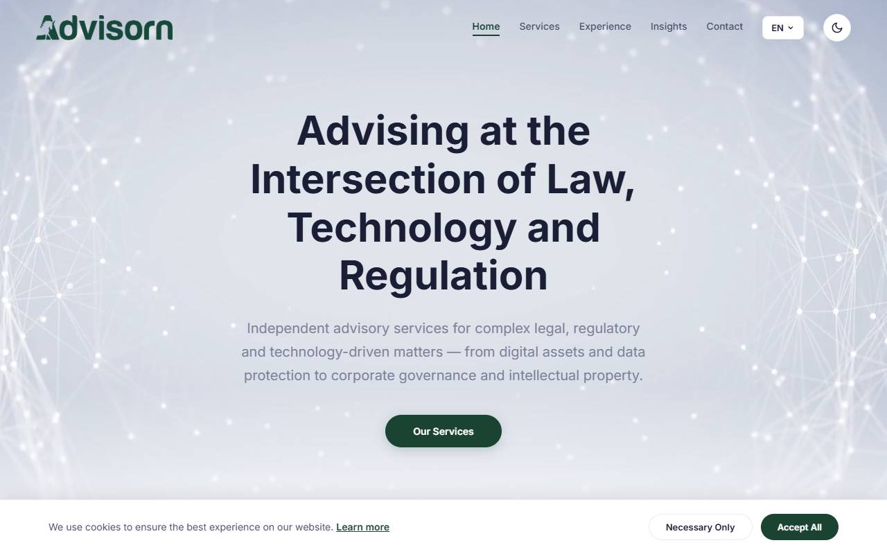 Anteprima del sito: Advisorn GmbH