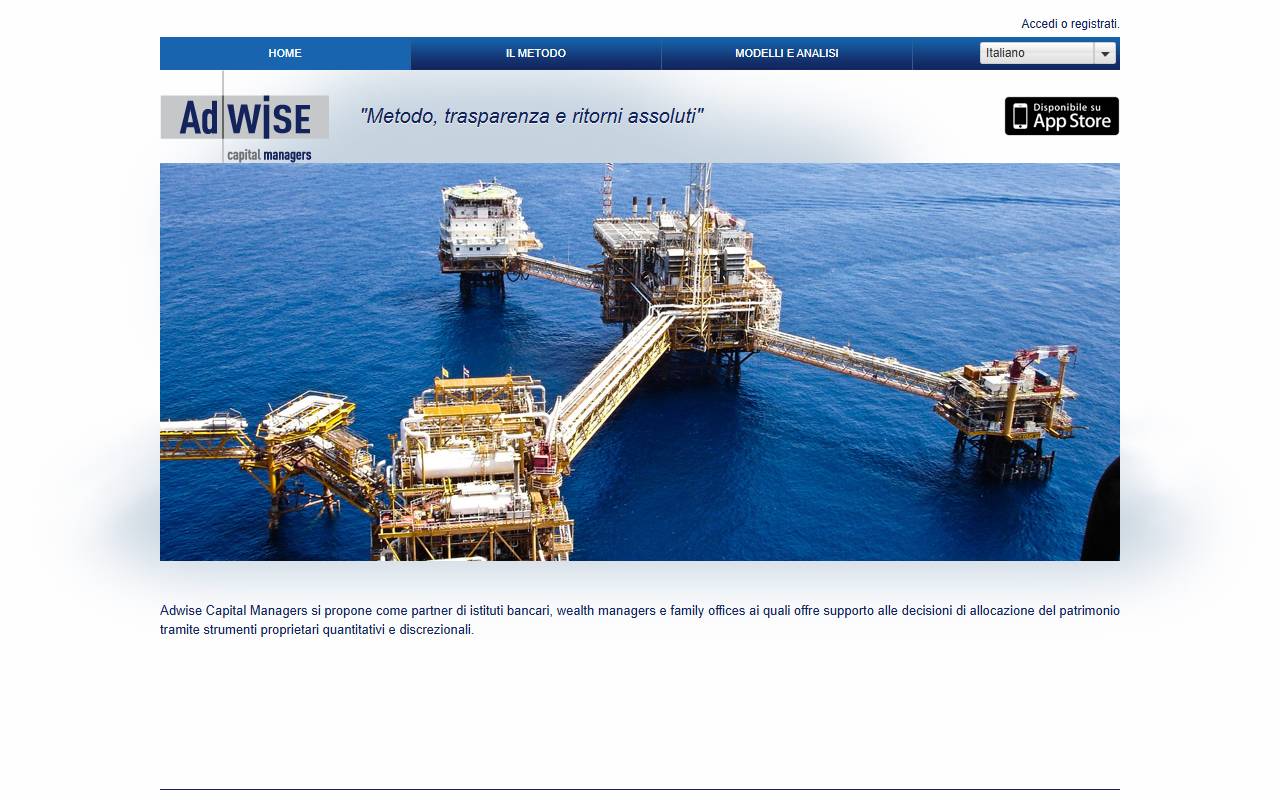 Anteprima del sito: ADWISE CAPITAL MANAGERS SA