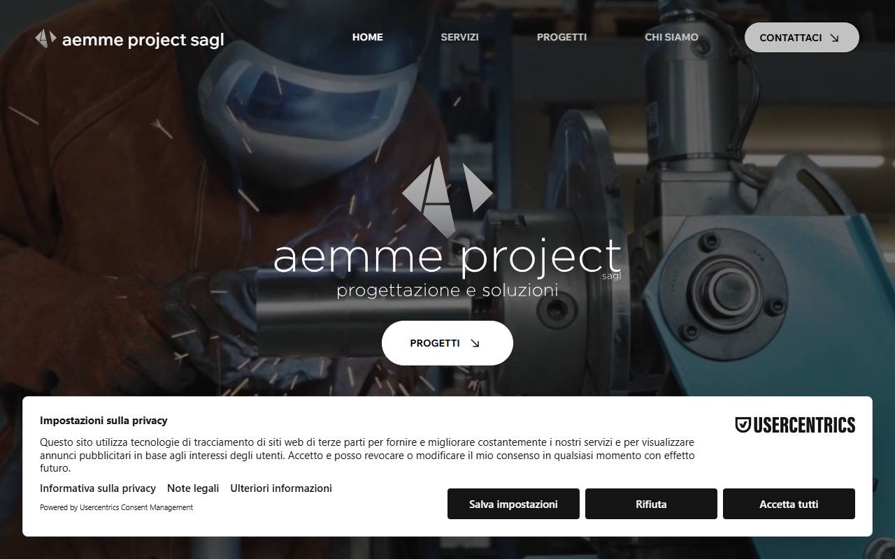 Anteprima del sito: Aemme Project Sagl