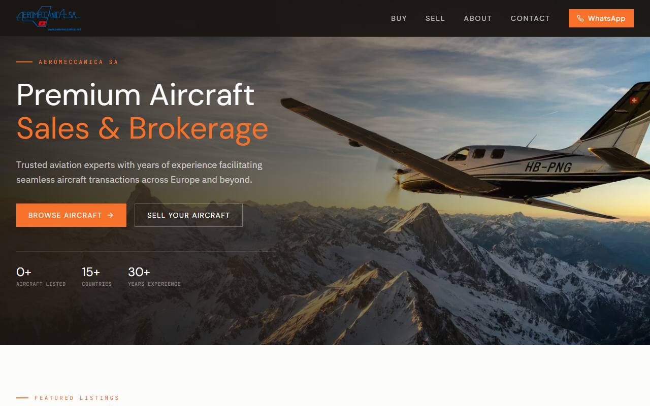 Anteprima del sito: A.M. Aeromeccanica SA