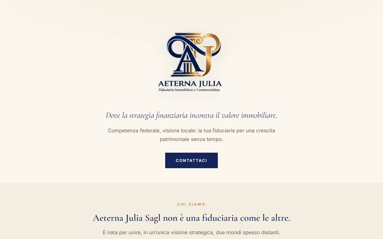 Anteprima del sito: Aeterna Julia Sagl