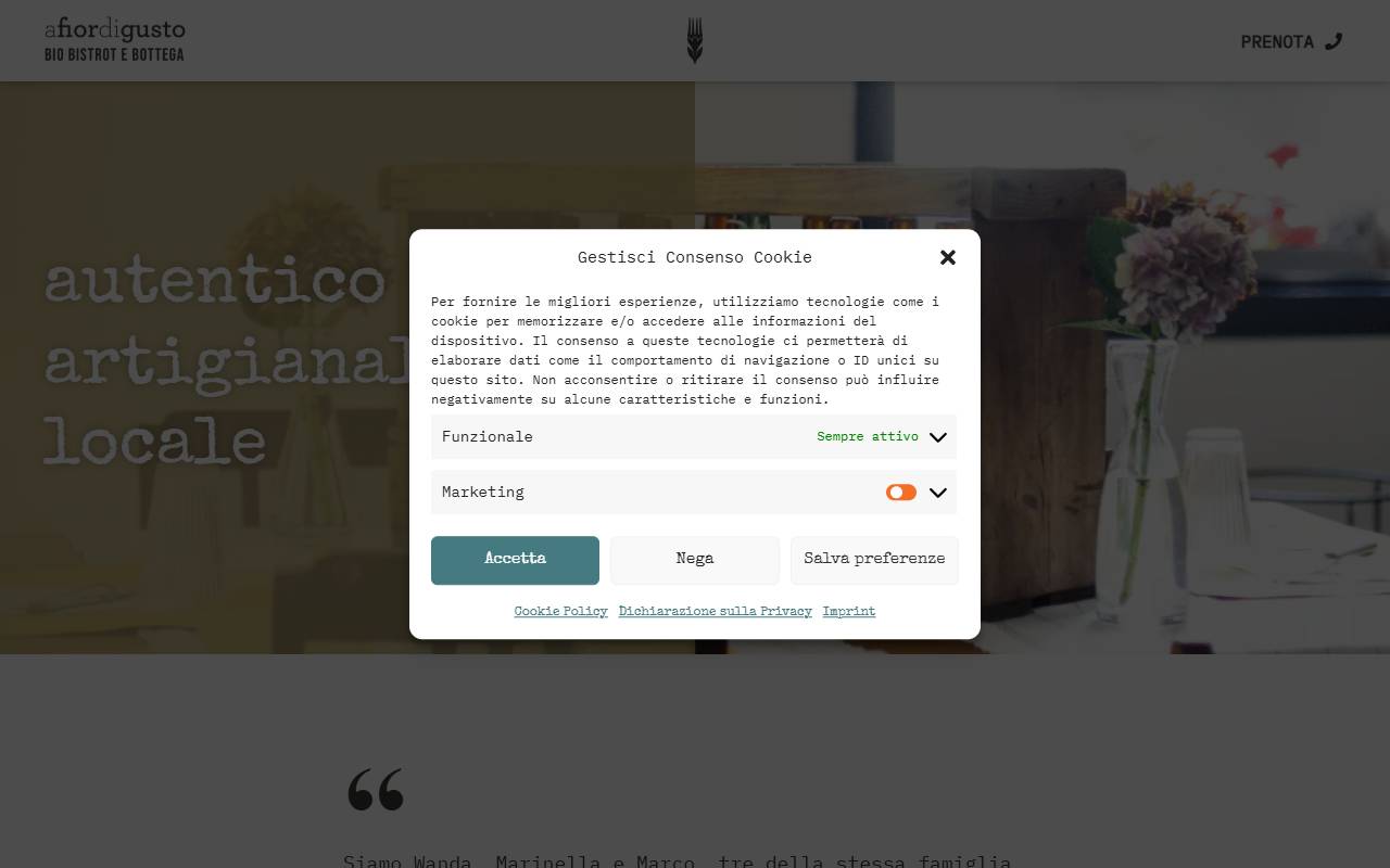Anteprima del sito: Afiordigusto Sagl