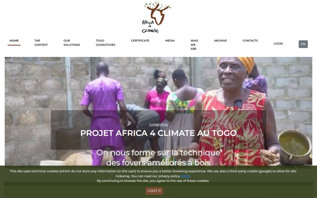 Anteprima del sito: Africa 4 Climate SA