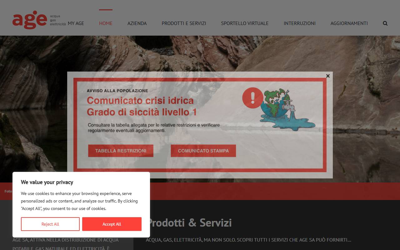 Anteprima del sito: AGE SA
