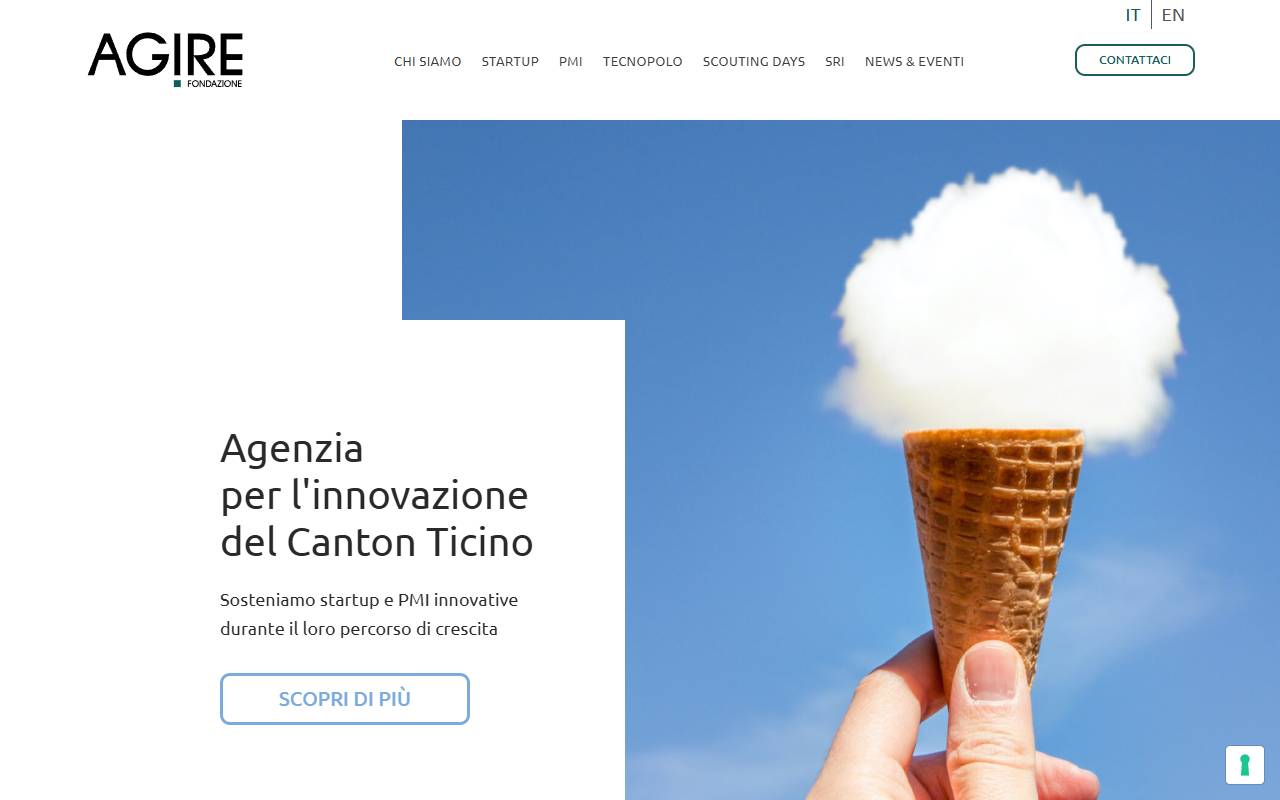 Anteprima del sito: Fondazione Agire