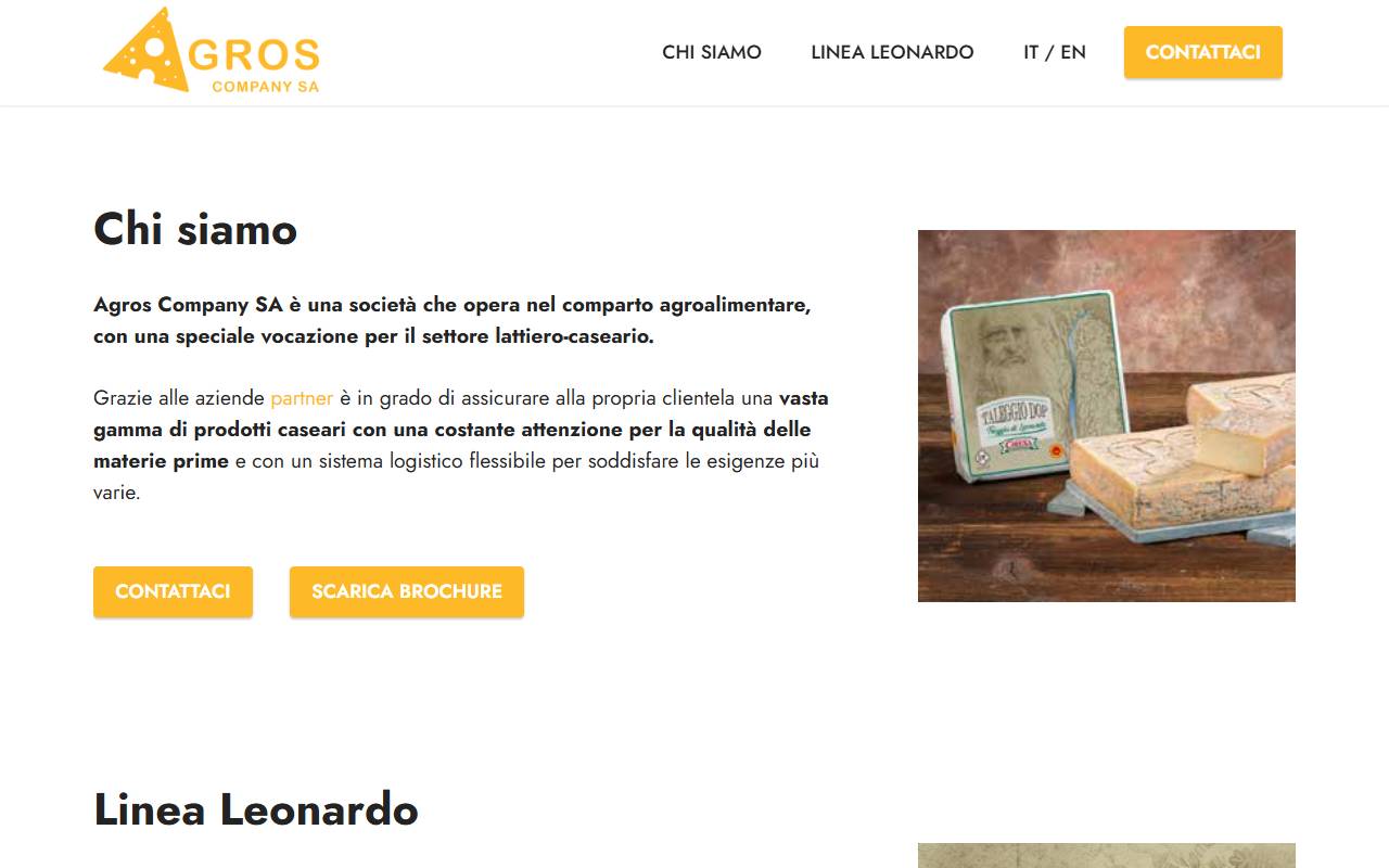 Anteprima del sito: AGROS COMPANY SA
