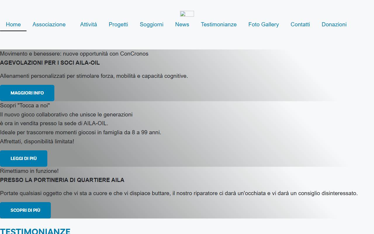 Anteprima del sito: Associazione Italiana di Lugano per gli Anziani