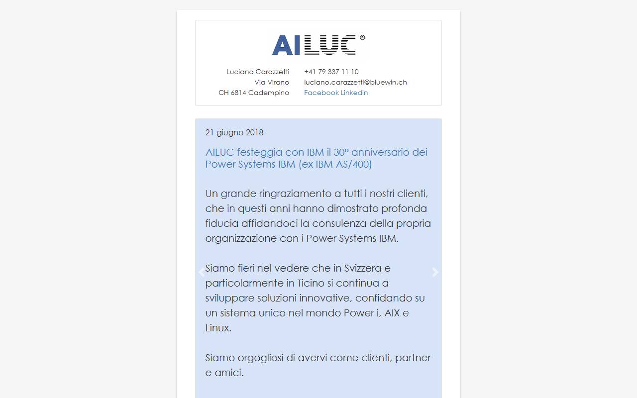 Anteprima del sito: Ailuc Sagl