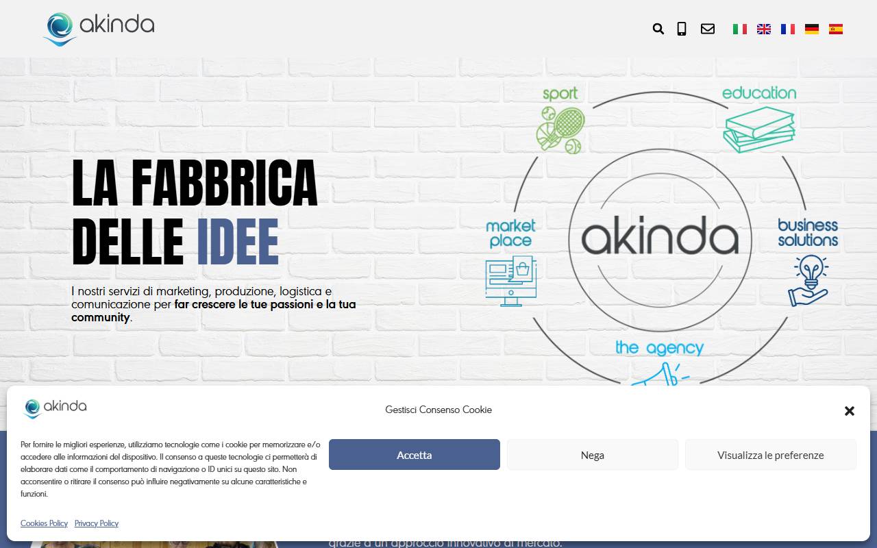 Anteprima del sito: Akinda Sagl