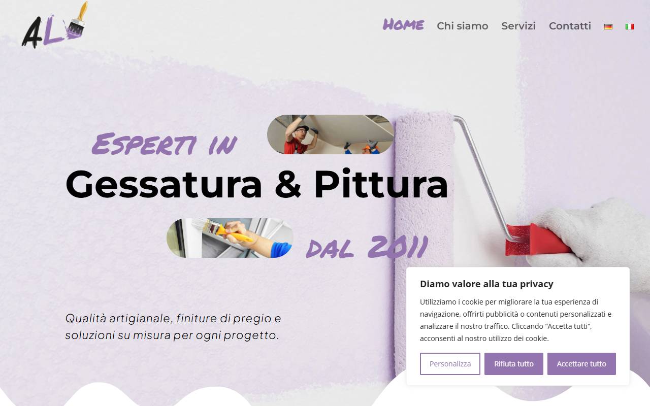 Anteprima del sito: A.L. Gessatura e Pittura Sagl