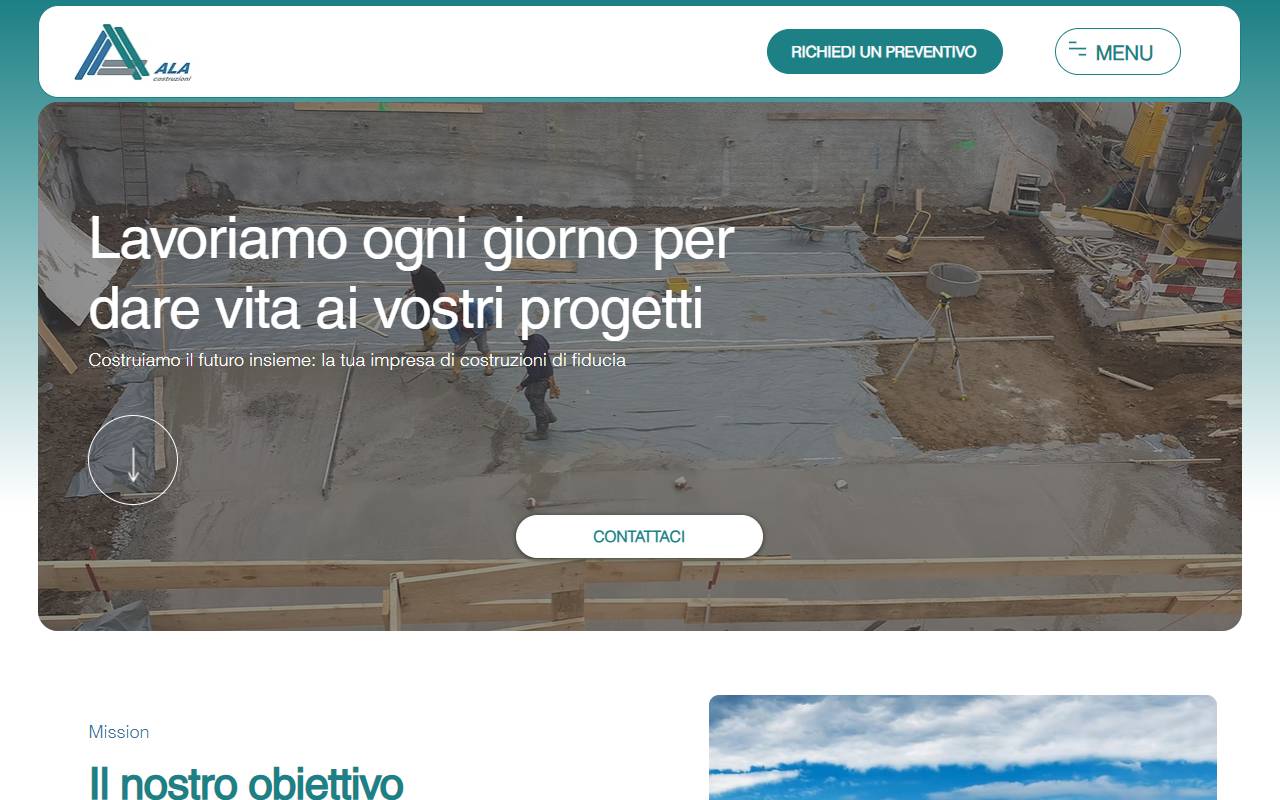 Anteprima del sito: ALA Costruzioni Sagl