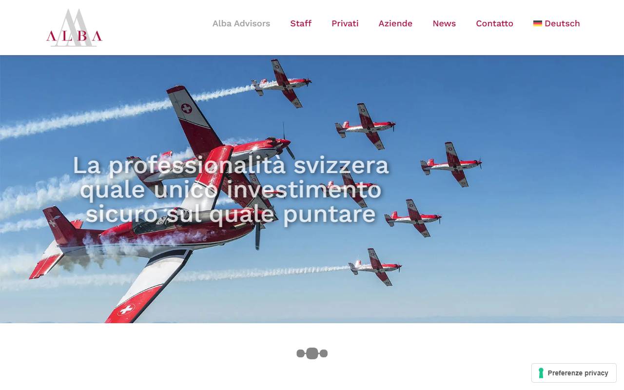 Anteprima del sito: ALBA ADVISORS SA