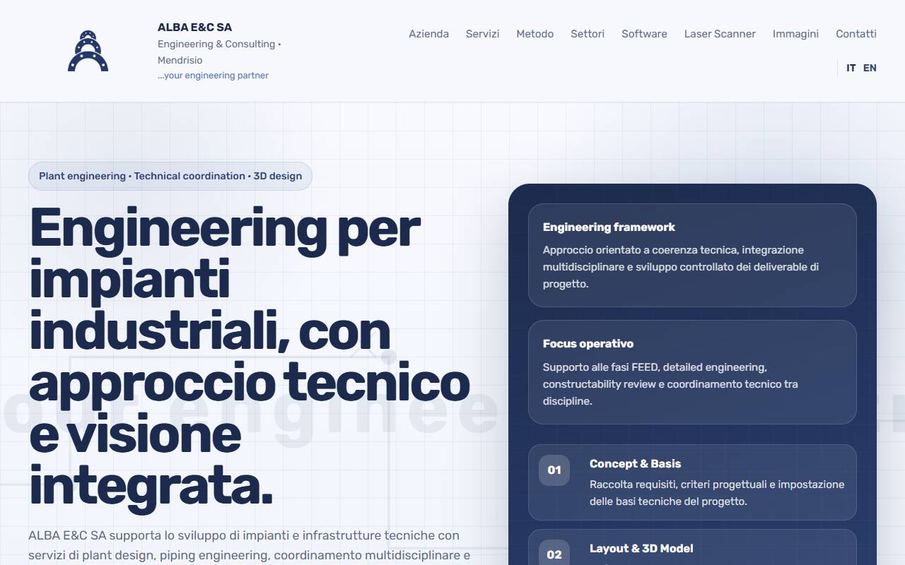 Anteprima del sito: ALBA E&C SA