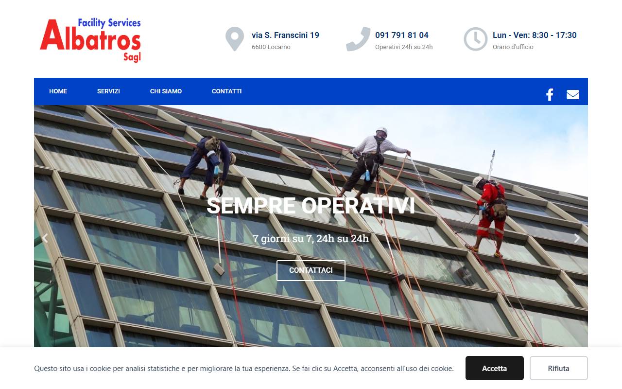Anteprima del sito: Facility Services Albatros Sagl