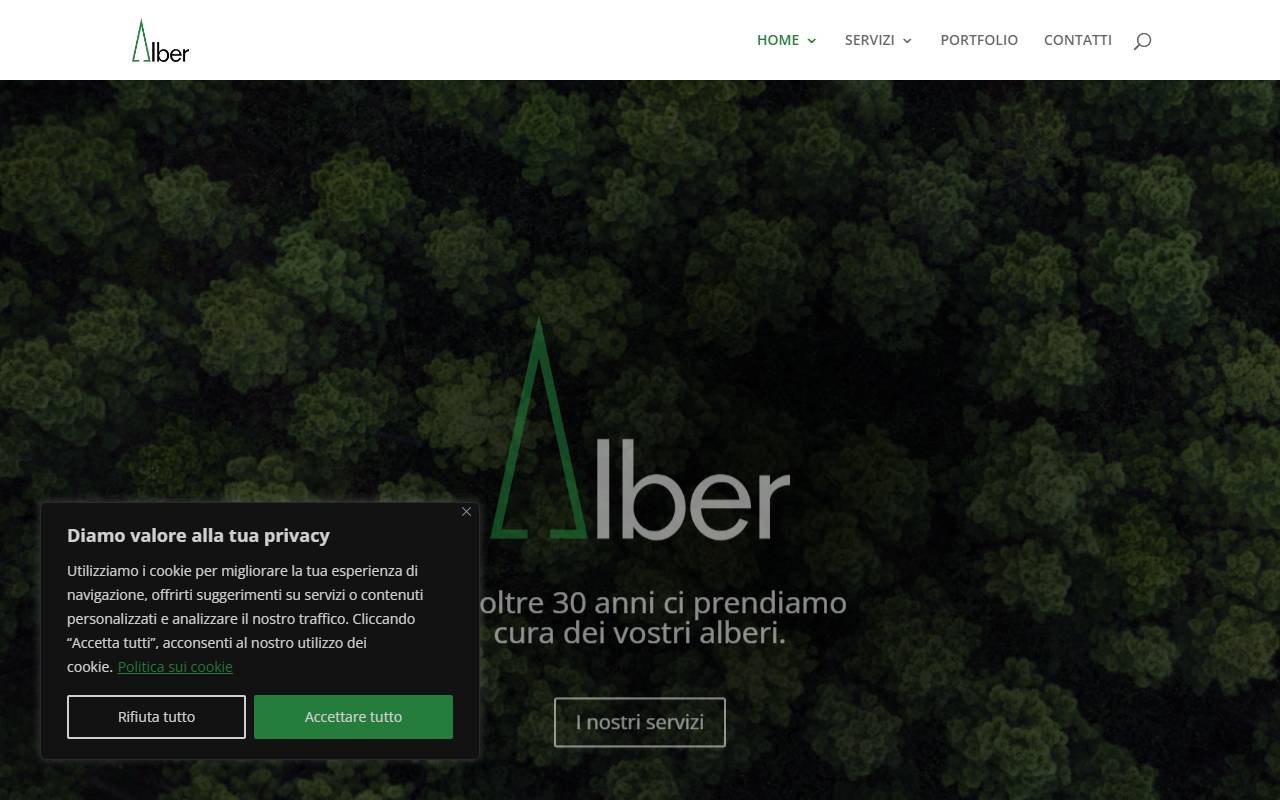 Anteprima del sito: Alber cura alberi SA