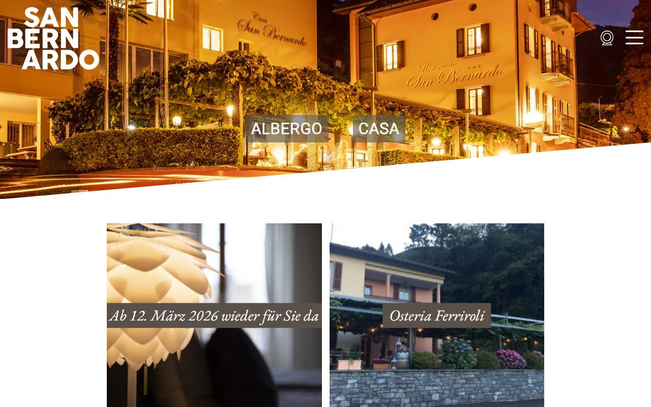 Anteprima del sito: Albergo San Bernardo SA