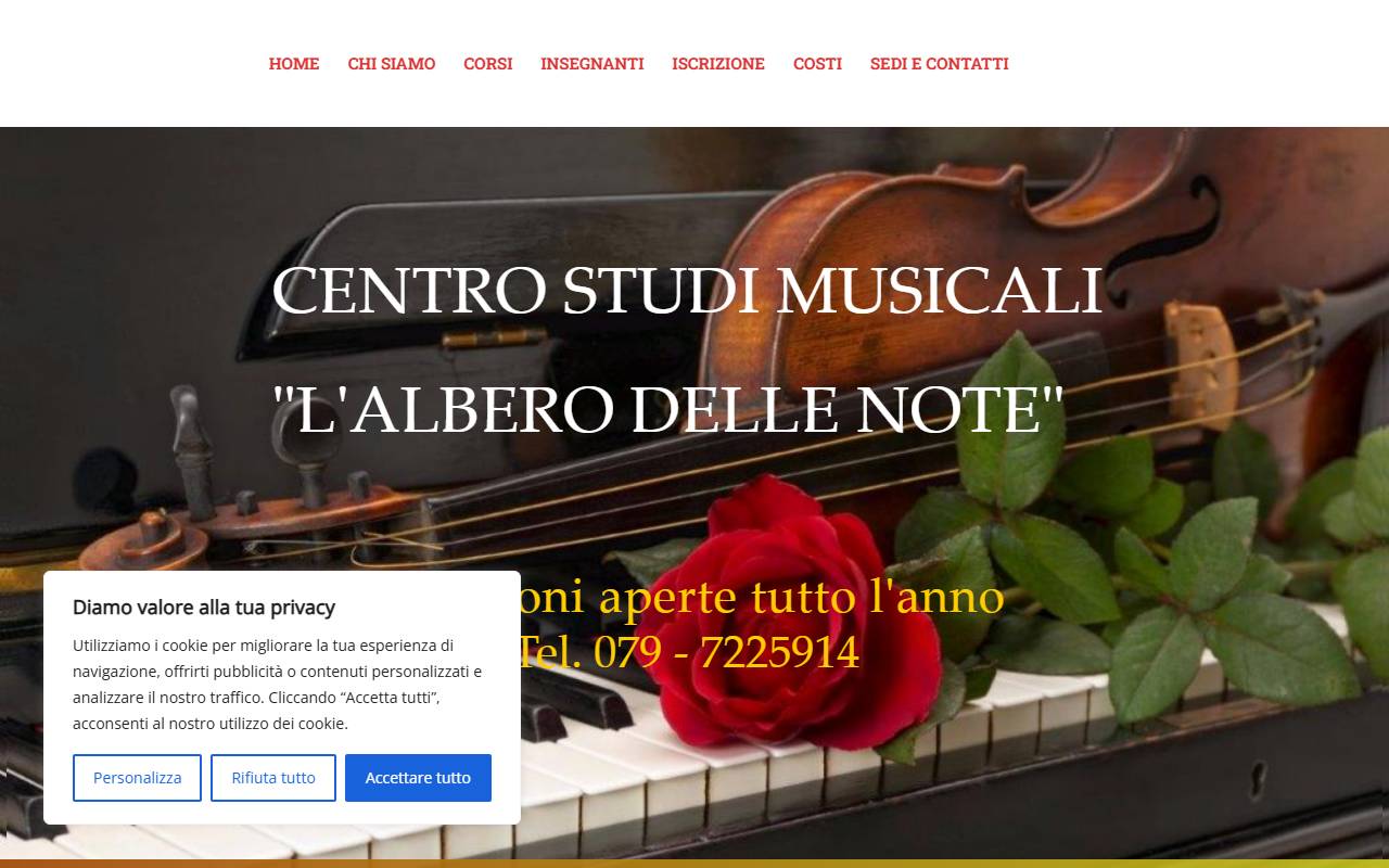 Anteprima del sito: Centro Studi Musicali "L'albero delle Note" di Serafini