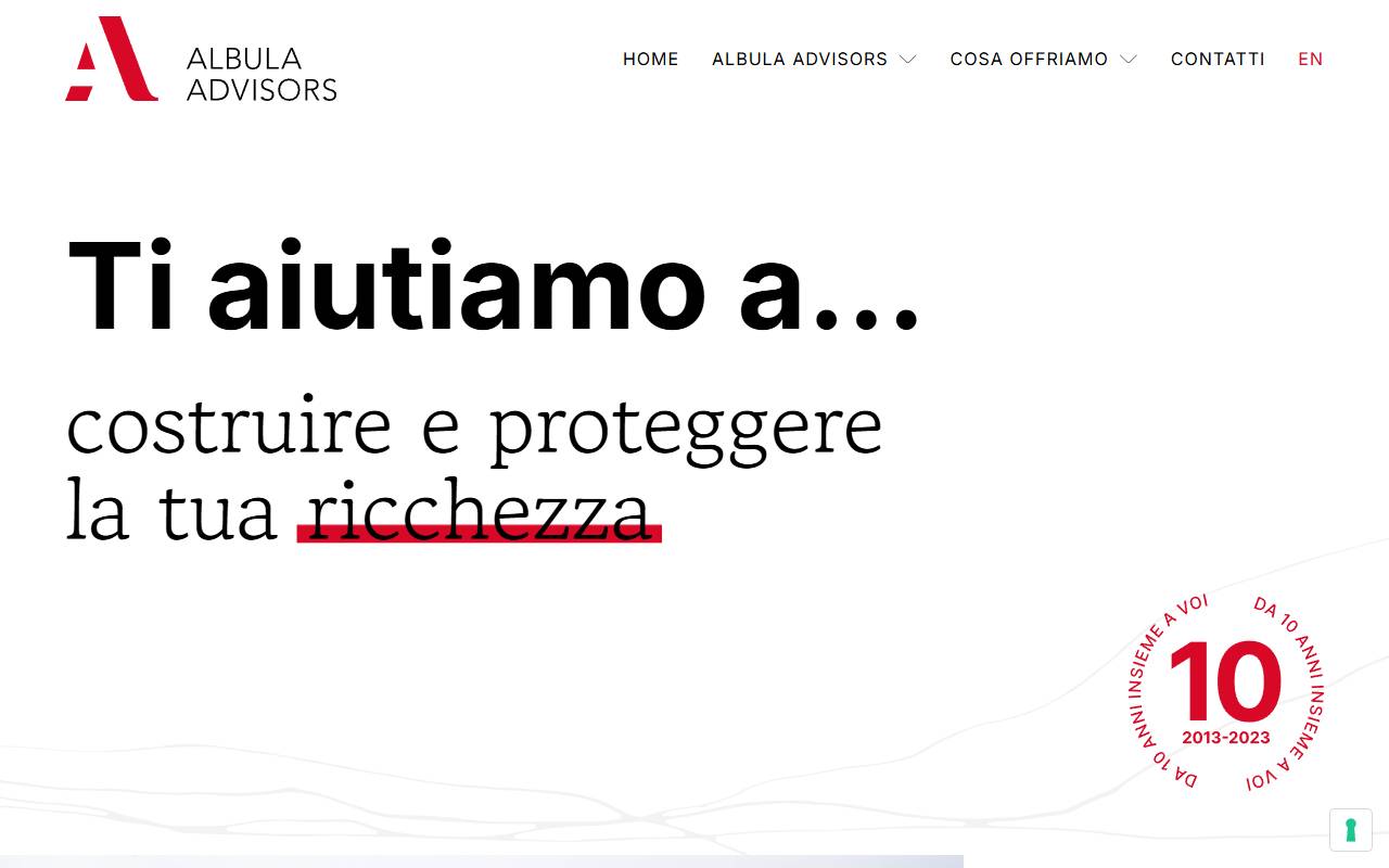 Anteprima del sito: Albula Advisors SA