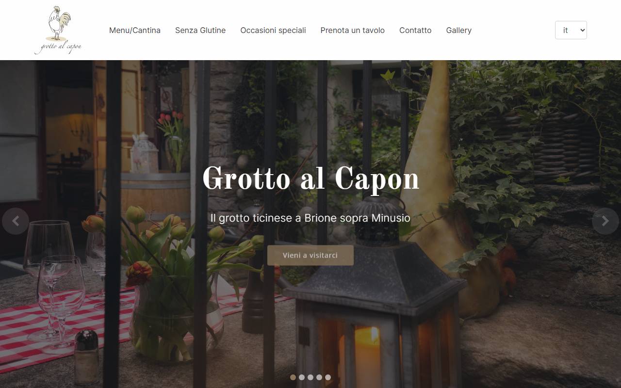 Anteprima del sito: GROTTO AL CAPON SAGL