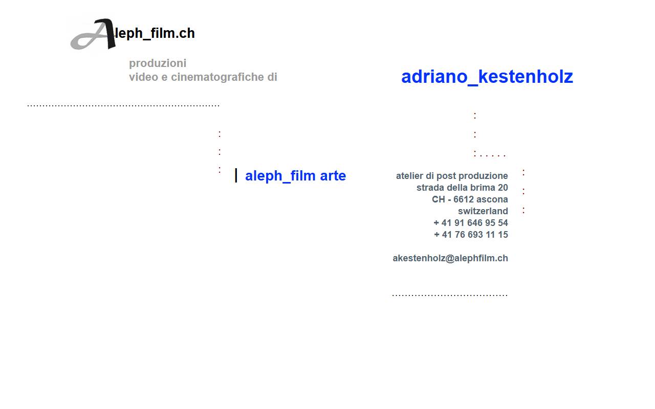 Anteprima del sito: Aleph Film di Adrian Kestenholz