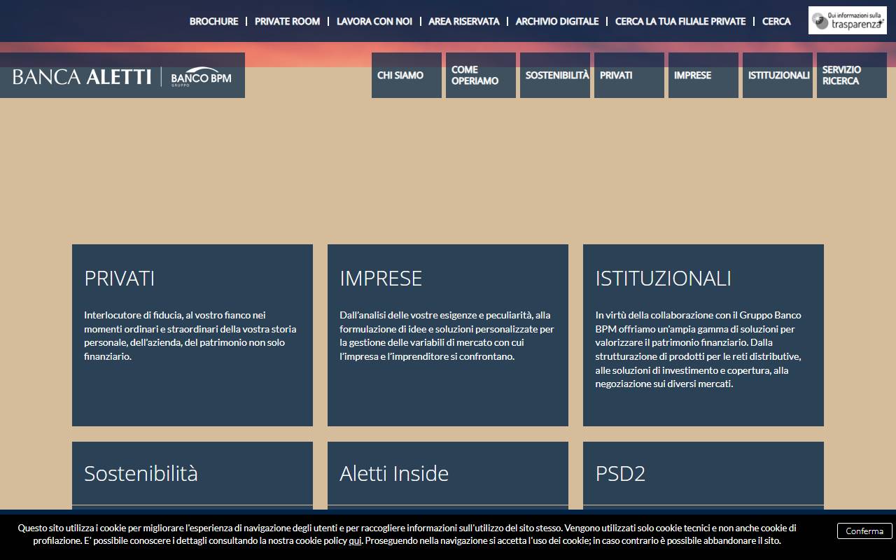 Anteprima del sito: Banca Aletti & C. (Suisse) SA