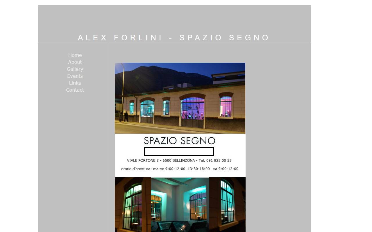 Anteprima del sito: Spazio Segno di Forlini