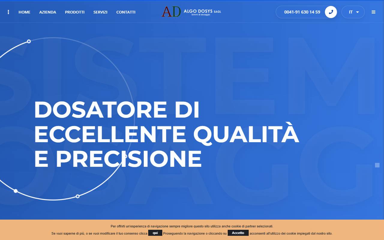 Anteprima del sito: ALGO DOSYS SAGL