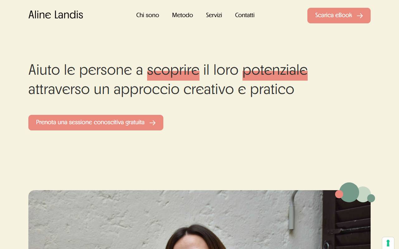 Anteprima del sito: Aline Landis Life Coach