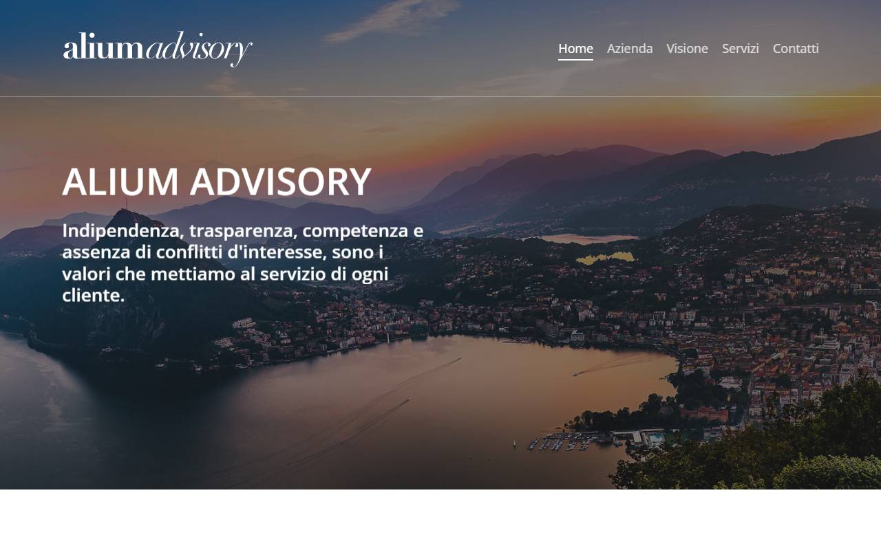 Anteprima del sito: Alium Advisory Sagl