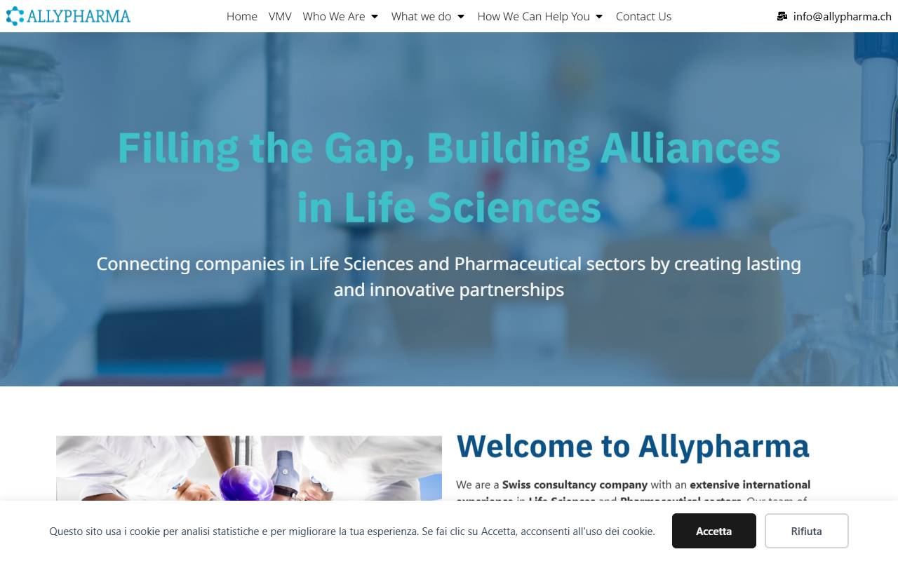Anteprima del sito: ALLYPHARMA Sagl