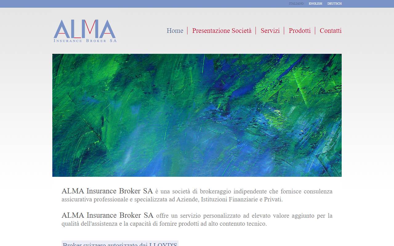 Anteprima del sito: ALMA Broker sagl